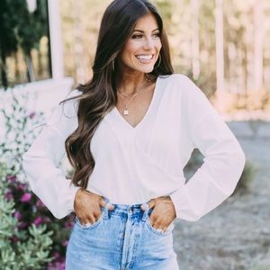 These three Boutique - white knit bodysuit